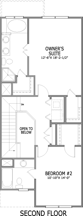 Austen Scond Floor Plan,Tryon Place Townhomes