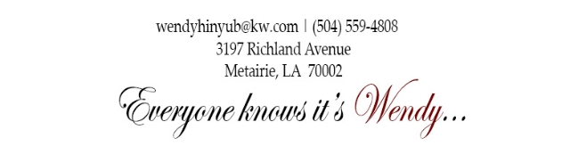 Contact Wendy Hinyub today for all of your real estate needs in Kenner, Southlake Villages, Metairie, Harahan