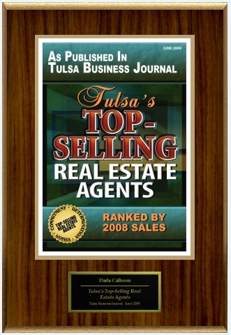 Tulsa Business Journal ranks Darla Calhoon as one of Tulsa's TopSelling Real Estate Agents