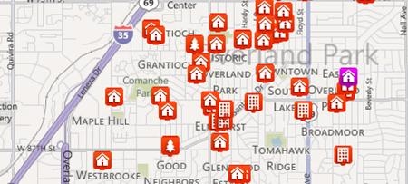 Search Overland Park Area Properties by Map