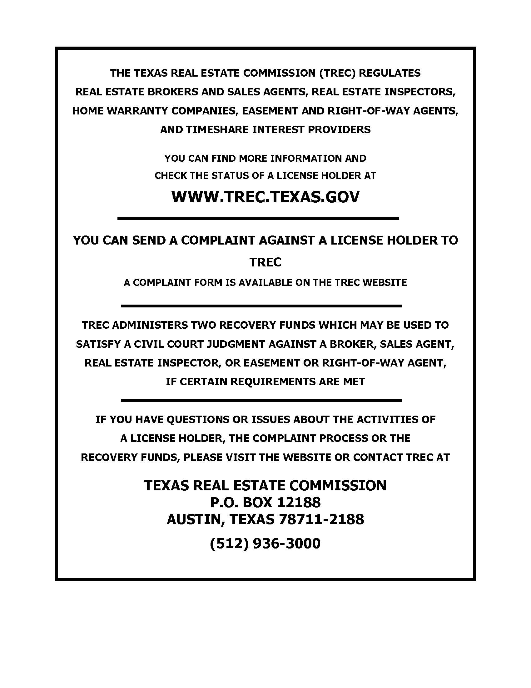 Consumer Protection Notice