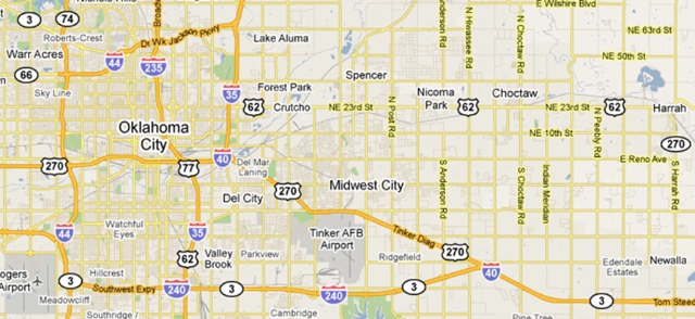Search Oklahoma City Area Properties by Map
