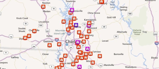 Search Charlotte by Map, Weddington Homes for Sale, Waxhaw, Gastonia, Union County Homes for Sale