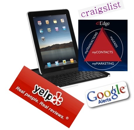 ipad, google alerts, yelp, craigslist, craigs list, eedge, dot loop, maureen legac