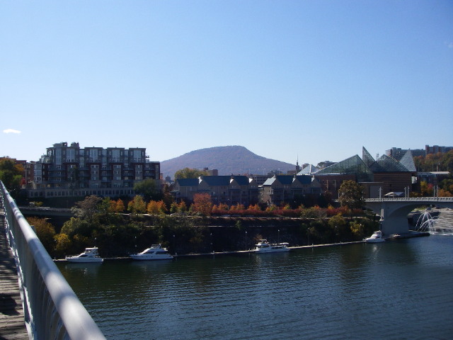 Chattanooga's Downtown Waterfront Viewed From The Walnut Street Bridge