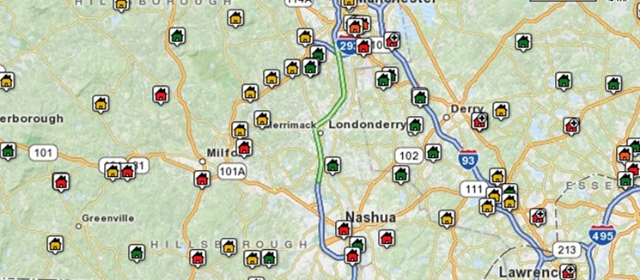 Search Nashua NH Area Properties by Map