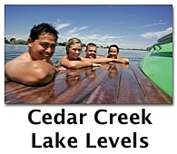 cedar creek lake levels