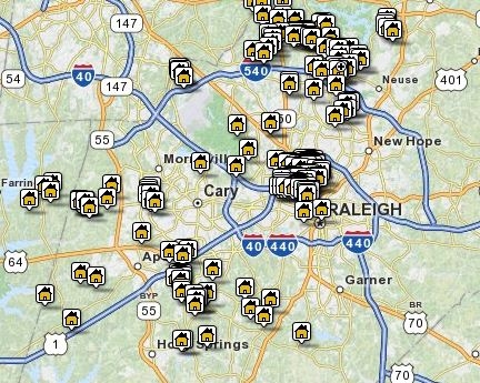 search the Wake County Map for listings